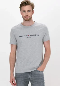 grijze tommy hilfiger t-shirt tommy logo tee