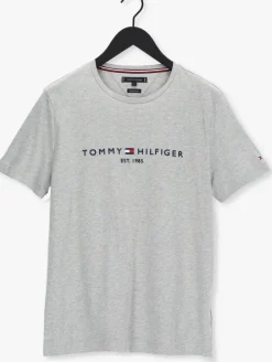 grijze tommy hilfiger t-shirt tommy logo tee