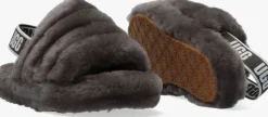 grijze ugg pantoffels fluff yeah slide