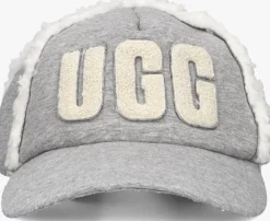 grijze ugg pet bondfed fleece baseball cap