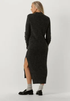 grijze vanilia midi jurk wool maxi dress