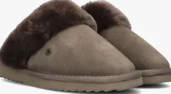 grijze warmbat pantoffels flurry