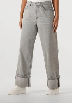 grijze withblack straight leg jeans wblhazel grey turn up jeans