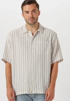 grijze woodbird casual overhemd wbbanks weeve shirt