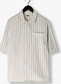 grijze woodbird casual overhemd wbbanks weeve shirt