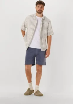 grijze woodbird casual overhemd wbbanks weeve shirt