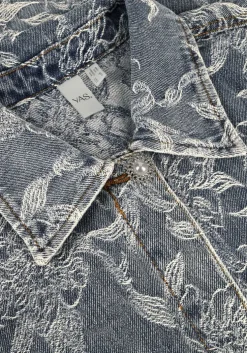 grijze y.a.s. maxi jurk yasflamera ss denim shirt dress