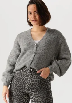 grijze y.a.s. vest yasvigga ls knit cardigan