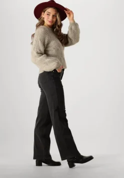 grijze y.a.s. wide jeans yasdolma hw jeans dark grey