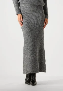 grijze ydence maxirok knitted skirt lainey