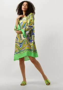 groene ana alcazar mini jurk swing dress