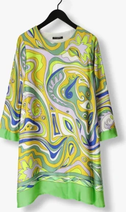 groene ana alcazar mini jurk swing dress