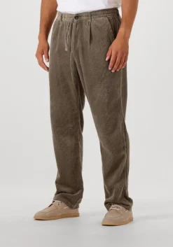 groene anerkjendt pantalon akjan cord pleat pants