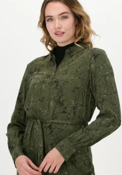 groene another label maxi jurk chaniwa dress l/s