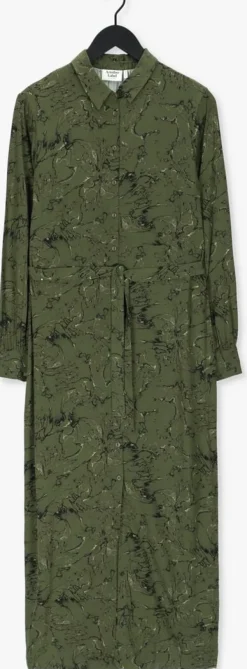 groene another label maxi jurk chaniwa dress l/s