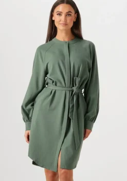 groene another label mini jurk denice dress l/s