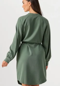groene another label mini jurk denice dress l/s