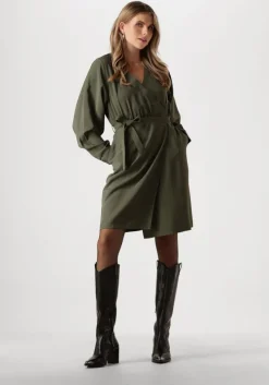 groene another label mini jurk claudia dress ls