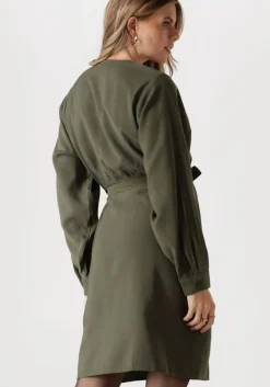 groene another label mini jurk claudia dress ls