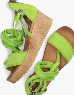 groene ayana sandalen met hak 722007