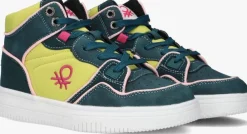 groene benetton hoge sneakers rod mx