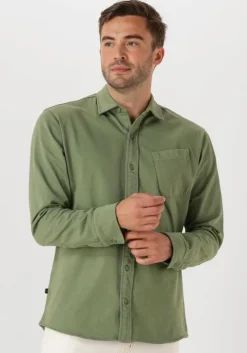 groene butcher of blue casual overhemd aidan jersey shirt