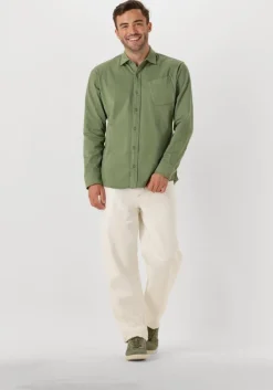 groene butcher of blue casual overhemd aidan jersey shirt