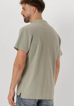 groene butcher of blue polo adrien loose zip polo