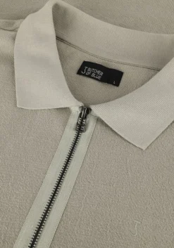 groene butcher of blue polo adrien loose zip polo