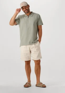 groene butcher of blue polo adrien loose zip polo