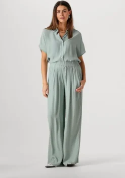 groene by-bar wijde broek benji viscose pants