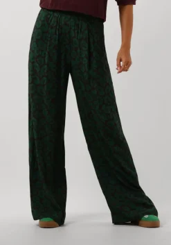 groene by-bar wijde broek benji spotted pant