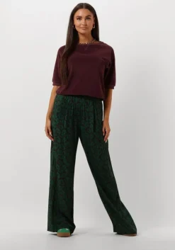 groene by-bar wijde broek benji spotted pant