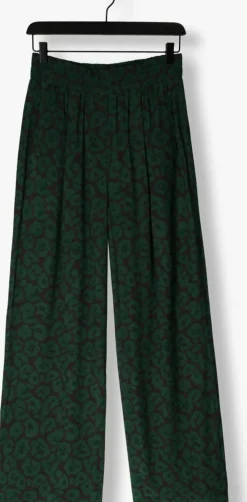 groene by-bar wijde broek benji spotted pant
