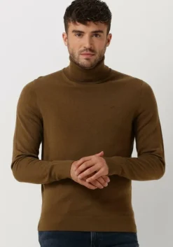 groene calvin klein coltrui merino turtle neck