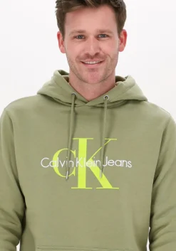 groene calvin klein sweater seasonal monogram regular