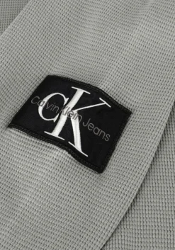groene calvin klein trui washed badge waffle