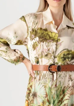 groene caroline biss midi jurk 1161