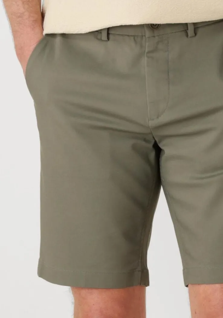 groene cast iron korte broek riser shorts comfort stretch