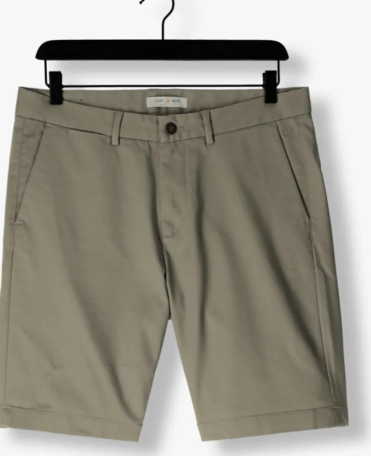 groene cast iron korte broek riser shorts comfort stretch