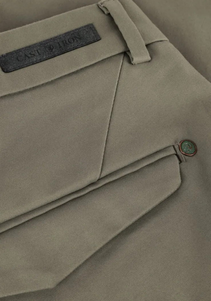 groene cast iron korte broek riser shorts comfort stretch