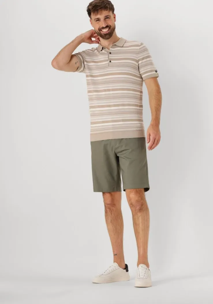 groene cast iron korte broek riser shorts comfort stretch