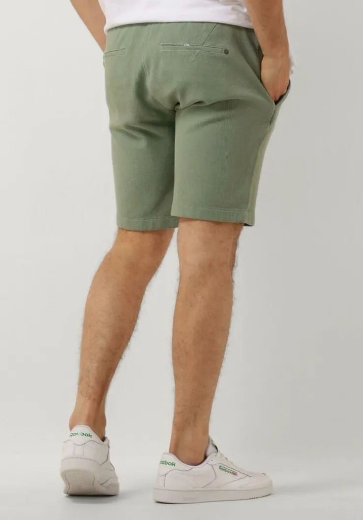 groene cast iron korte broek chino shorts waffle structure