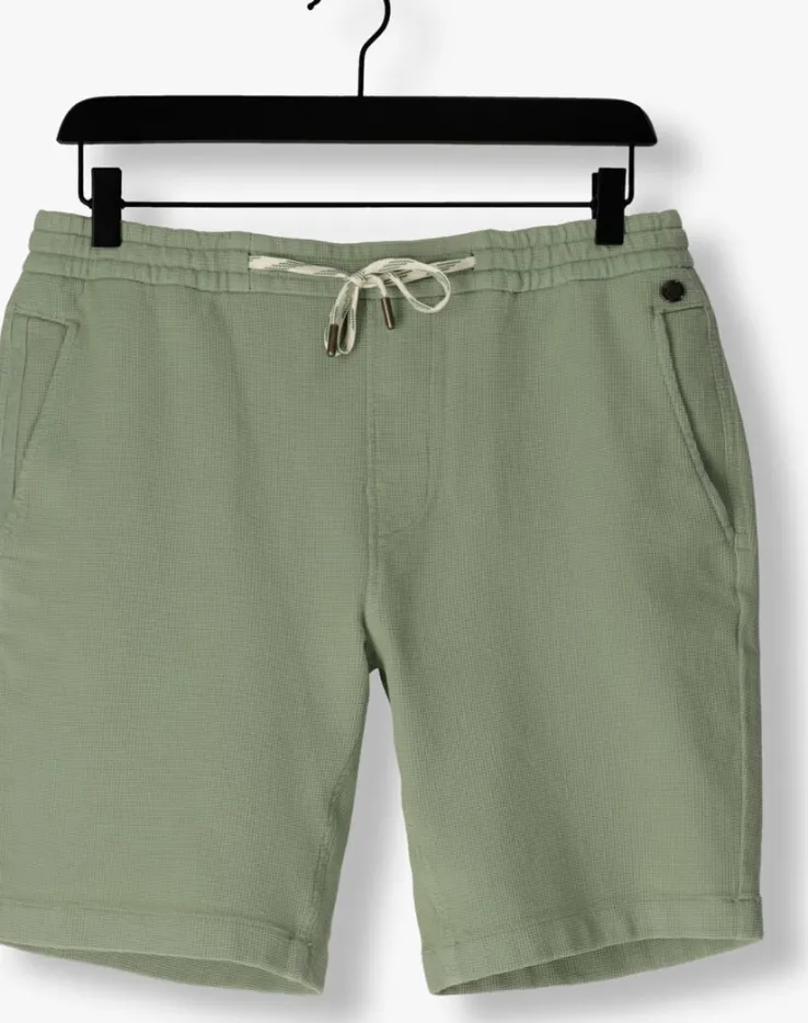 groene cast iron korte broek chino shorts waffle structure