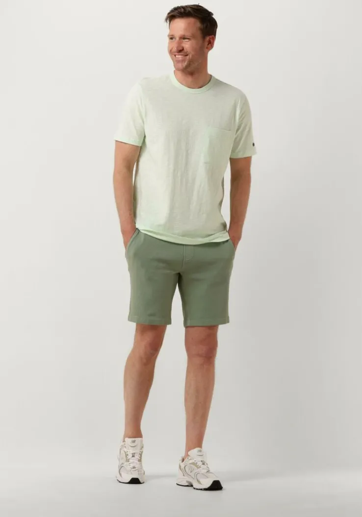 groene cast iron korte broek chino shorts waffle structure