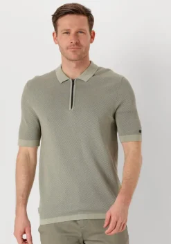 groene cast iron polo short sleeve polo regular fit cotton modal