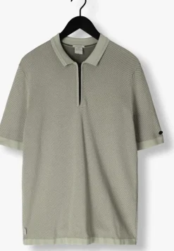 groene cast iron polo short sleeve polo regular fit cotton modal