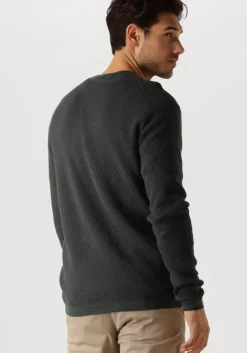 groene cast iron trui mock neck cotton modal