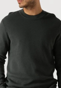 groene cast iron trui mock neck cotton modal