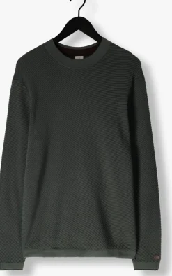 groene cast iron trui mock neck cotton modal